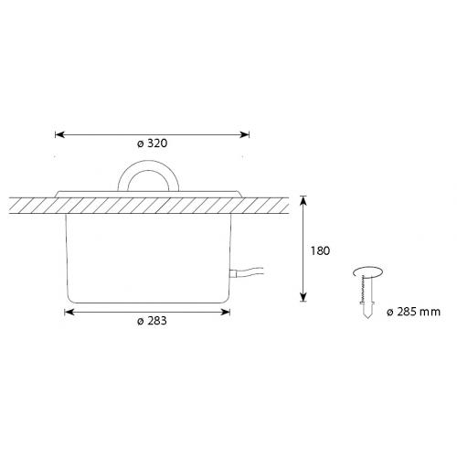 Шайка LED Cariitti IB320 с деревянными ручками