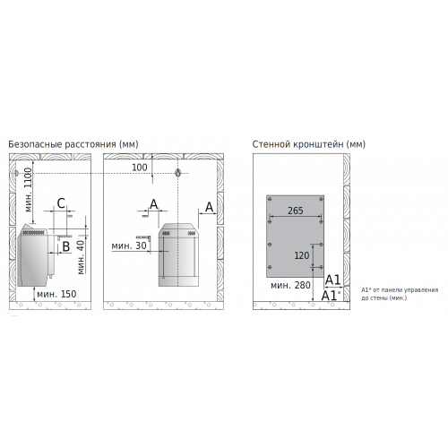 Печь Harvia Topclass KV45/60/80 пульт встроен